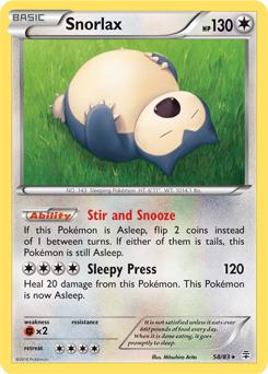Snorlax asleep pokemon tcg card